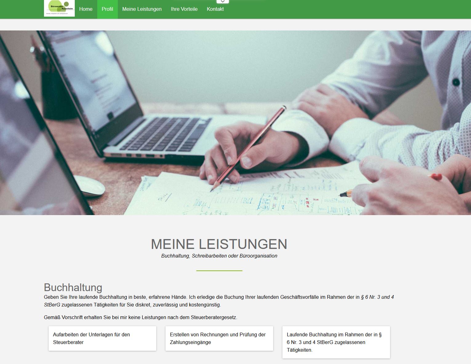 Vorschaubild für die Webseite www.bueroservice-rosenheim.de
